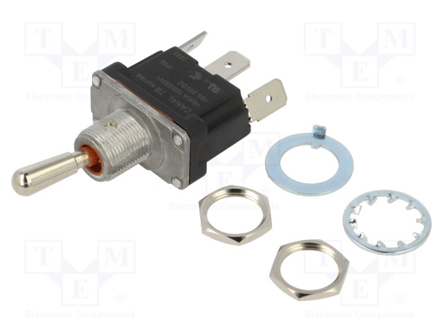 VIPUKYTKIN - ASENNOT: 2 - SPDT - ON-(ON) - 16A/250VAC - 16A/30VDC - TB - IP68 - Vipukytkimet - TB2-AB18-1 - 1