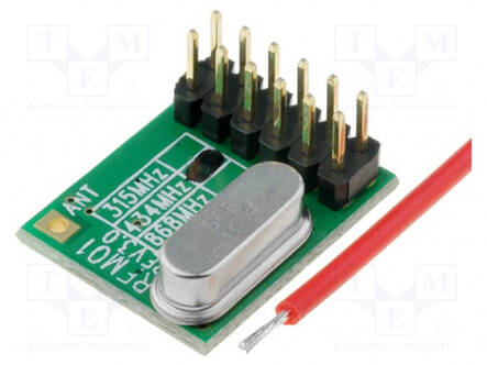 MODUULI: RF - FM-VASTAANOTIN - FSK - 433,92MHZ - SPI - -109DBM - THT - RF moduulit - RFM01-433-D - 1